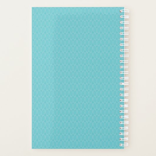 Turquoise, ik voel me knitty, zo knitty planner (Achterkant)