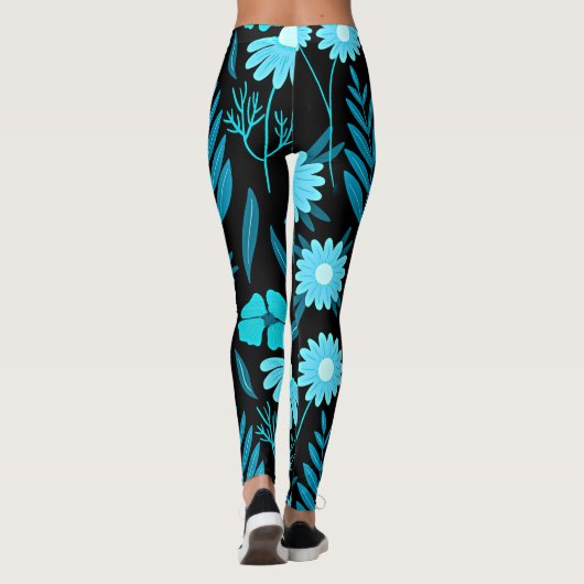 Turquoise in bloei leggings (Achterkant)
