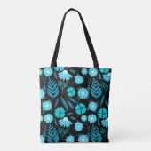 Turquoise in bloei tote bag (Achterkant)