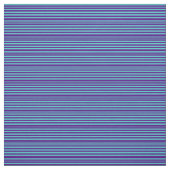 Turquoise & Indigo Colored Lines Patroon Stof (Swatch)