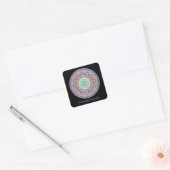 Turquoise Indigo en Paars Gold Mandala Square S Vierkante Sticker (Envelop)