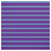 Turquoise & Indigo Lines/Stripes Patroon Stof (Swatch)