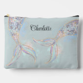 Turquoise iriserende zeemeerminstaart gepersonalis etui (Voorkant)