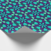 Turquoise Islamitische geometrisch  Cadeaupapier (Hoek)
