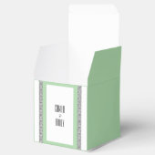 Turquoise Islamitische geometrische grens bruiloft Bedankdoosjes (Geopend)