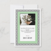 Turquoise Islamitische geometrische grens bruiloft Bedankkaart (Voorkant)