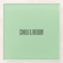 Turquoise Islamitische geometrische grens bruiloft Glazen Onderzetter