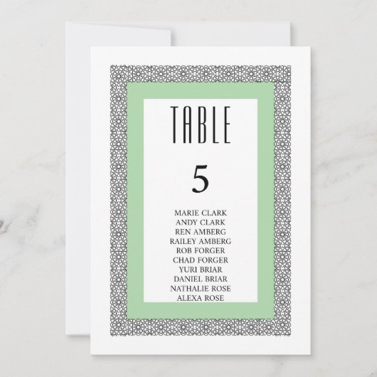 Turquoise Islamitische geometrische grens bruiloft Kaart (Voorkant)