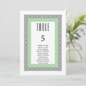 Turquoise Islamitische geometrische grens bruiloft Kaart (Staand voorkant)