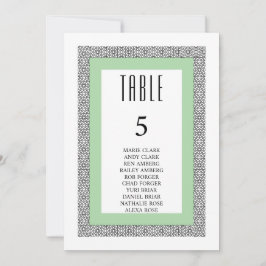 Turquoise Islamitische geometrische grens bruiloft Kaart