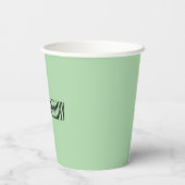 Turquoise Islamitische geometrische grens bruiloft Papieren Bekers (Achterkant)