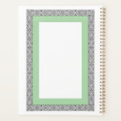 Turquoise Islamitische geometrische grens bruiloft Planner (Achterkant)