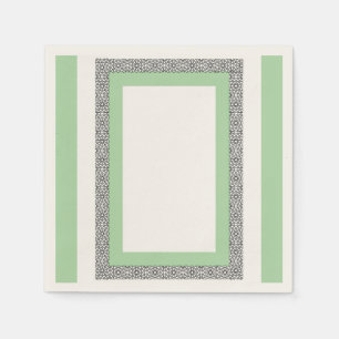 Turquoise Islamitische geometrische grens bruiloft Servet