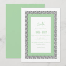 Turquoise Islamitische Geometrische Rand Trouwfees