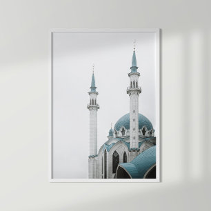 Turquoise Islamitische Moskee Muur Kunst Poster