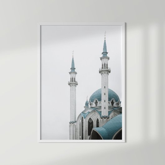 Turquoise Islamitische Moskee Muur Kunst Poster