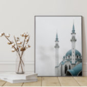 Turquoise Islamitische Moskee Muur Kunst Poster