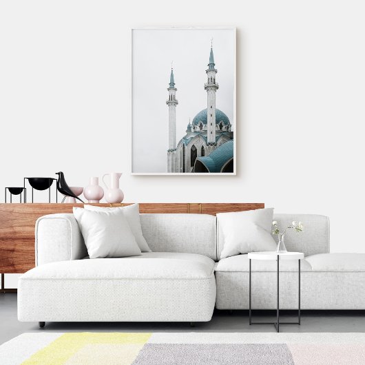 Turquoise Islamitische Moskee Poster