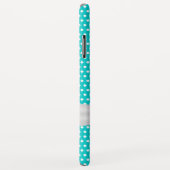 Turquoise & Ivory Ribbon Polka Dots Case-Mate iPhone Case (Achterkant/rechts)