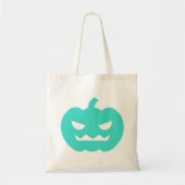 Turquoise Jack O'Lantern Cartoon Canvas tas (Voorkant)