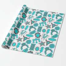 Turquoise Jewelry Wrapping Paper