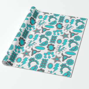 Turquoise Jewelry Wrapping Paper Cadeaupapier