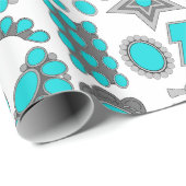 Turquoise Jewelry Wrapping Paper Cadeaupapier (Rol Hoek)
