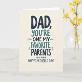 Turquoise Jij Bent De Beste Papa Kaart (Gele Bloem)
