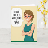 Turquoise jurk Moederdag kaart (Gele Bloem)