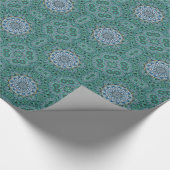 Turquoise Kaleidoscopic Mosaic Reflections Design Cadeaupapier (Hoek)