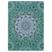 Turquoise Kaleidoscopic Mosaic Reflections Design Klembord (Achterkant)