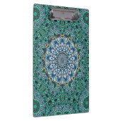 Turquoise Kaleidoscopic Mosaic Reflections Design Klembord (Rechts)