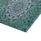 Turquoise Kaleidoscopic Mosaic Reflections Design Snijplank (Hoek)