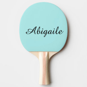 Turquoise kalligrafie naam Trendy Minimalist Tafeltennisbatje