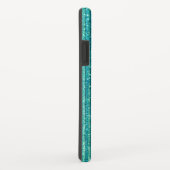 Turquoise Keep Calm and Jouw tekst Festive Case-Mate iPhone Case (Achterkant/rechts)
