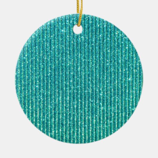 Turquoise Keep Calm and Jouw tekst Festive Keramisch Ornament (Voorkant)
