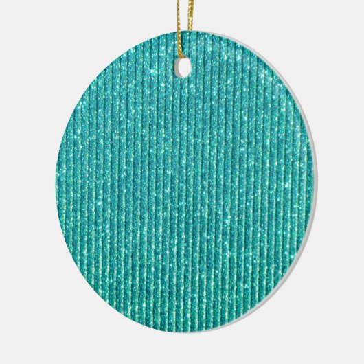 Turquoise Keep Calm and Jouw tekst Festive Keramisch Ornament (Links)