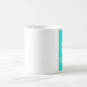 Turquoise Keep Calm en Carry on Koffiemok (Center)