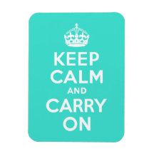 Turquoise Keep Calm en Carry on