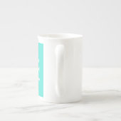 Turquoise Keep Calm en Carry on Porselein Kop (Achterkant)