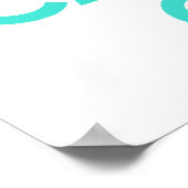 Turquoise Keep Calm en Carry on Poster (Hoek)