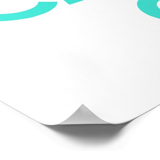 Turquoise Keep Calm en Carry on Poster (Hoek)