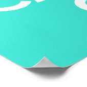 Turquoise Keep Calm en Carry on Poster (Hoek)