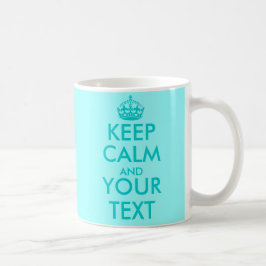 Turquoise Keep Calm mok |  tekst