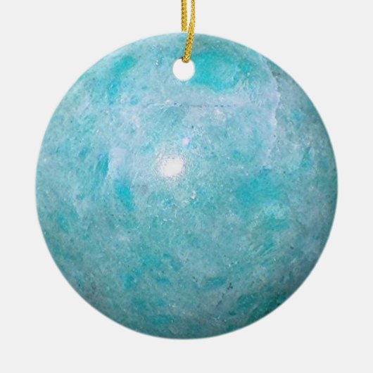 Turquoise Keramisch Ornament (Voorkant)