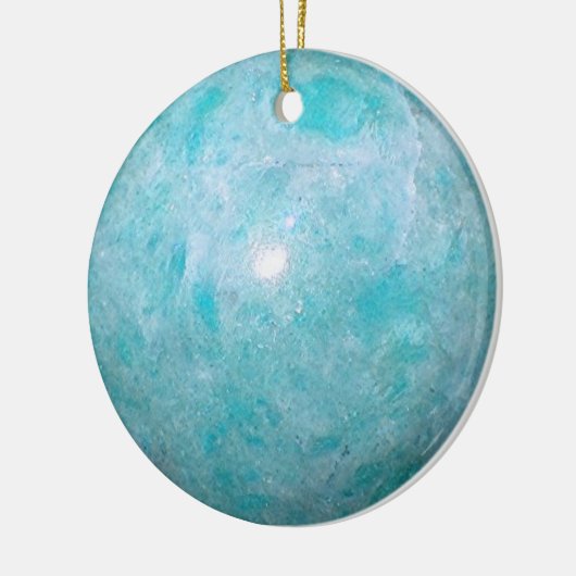 Turquoise Keramisch Ornament (Links)