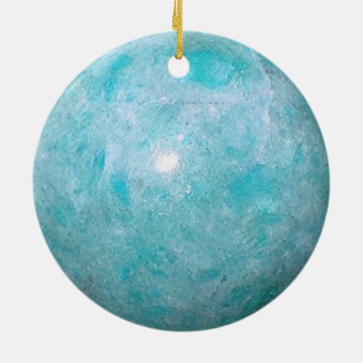 Turquoise Keramisch Ornament (Achterkant)