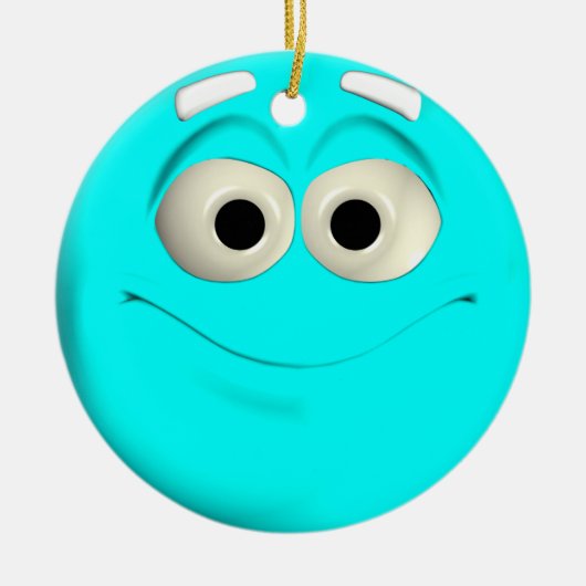 Turquoise Keramisch Ornament (Voorkant)