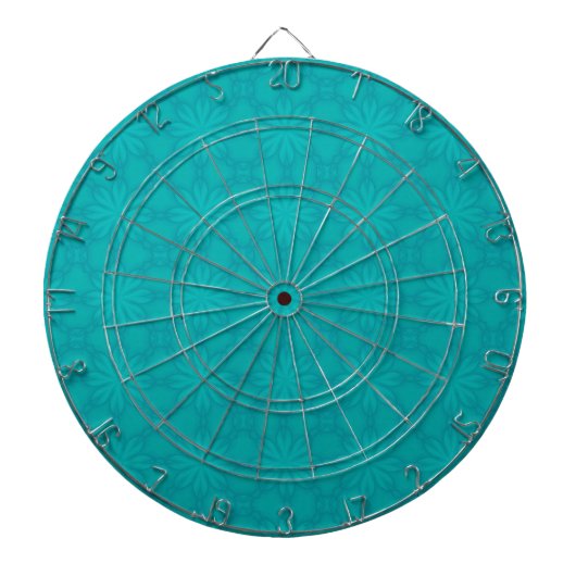 Turquoise Kerstsneeuw Dartbord (Voorkant)