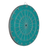 Turquoise Kerstsneeuw Dartbord (Voorkant Links)